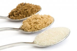 Golden granulated, light muscovado and dark muscovado sugar