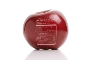 Apple with nutritiion facts