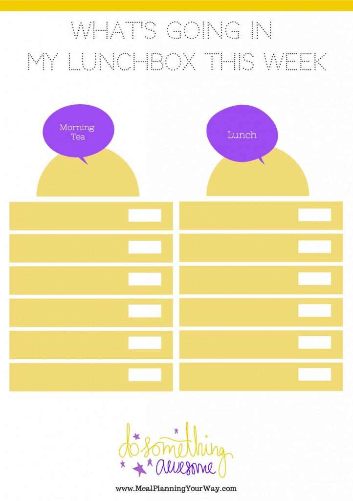 Back to School: FREE Lunchbox Planning template — Meal Planning Your Way