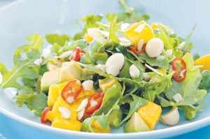 mango avo mac salad